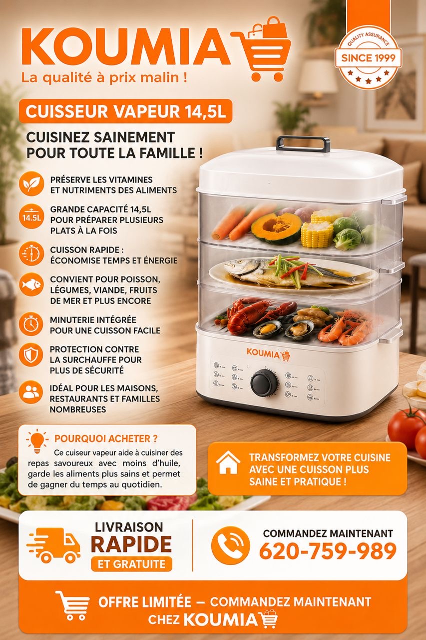Cuiseur à Vapeur 14,5 L