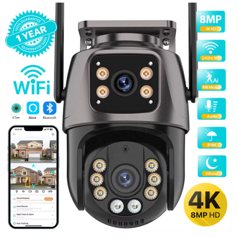 4K 8MP HD Wifi PTZ Camera Camera Surveillance