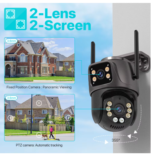 4K 8MP HD Wifi PTZ Camera Camera Surveillance