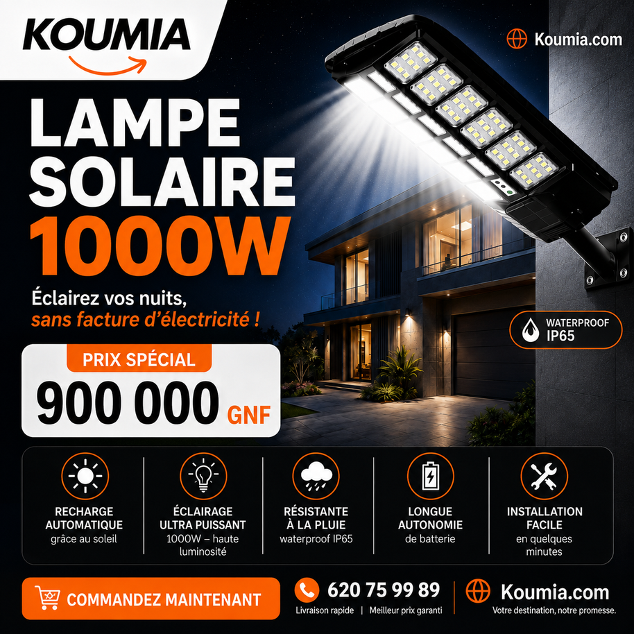 Lampe solaire 1000 W