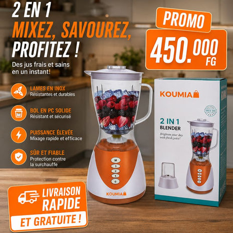 Koumia Mixeur 2 en 1